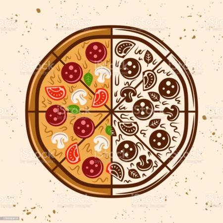 Pizza Meio a Meio 2 Sabores (Maior Valor)